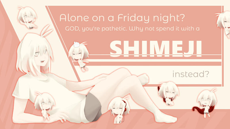 Promotional artwork for a free Paipai shimeji (desktop pet program skin).